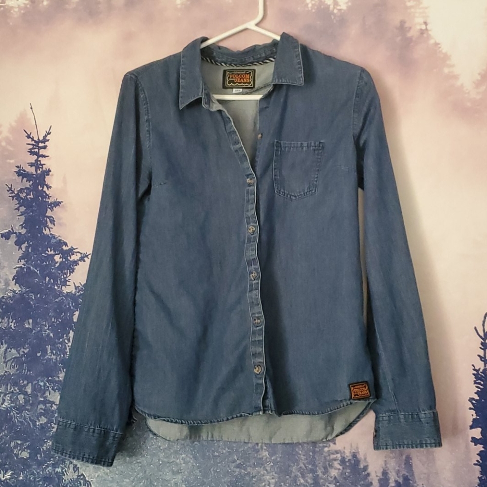 Volcom denim flannel
